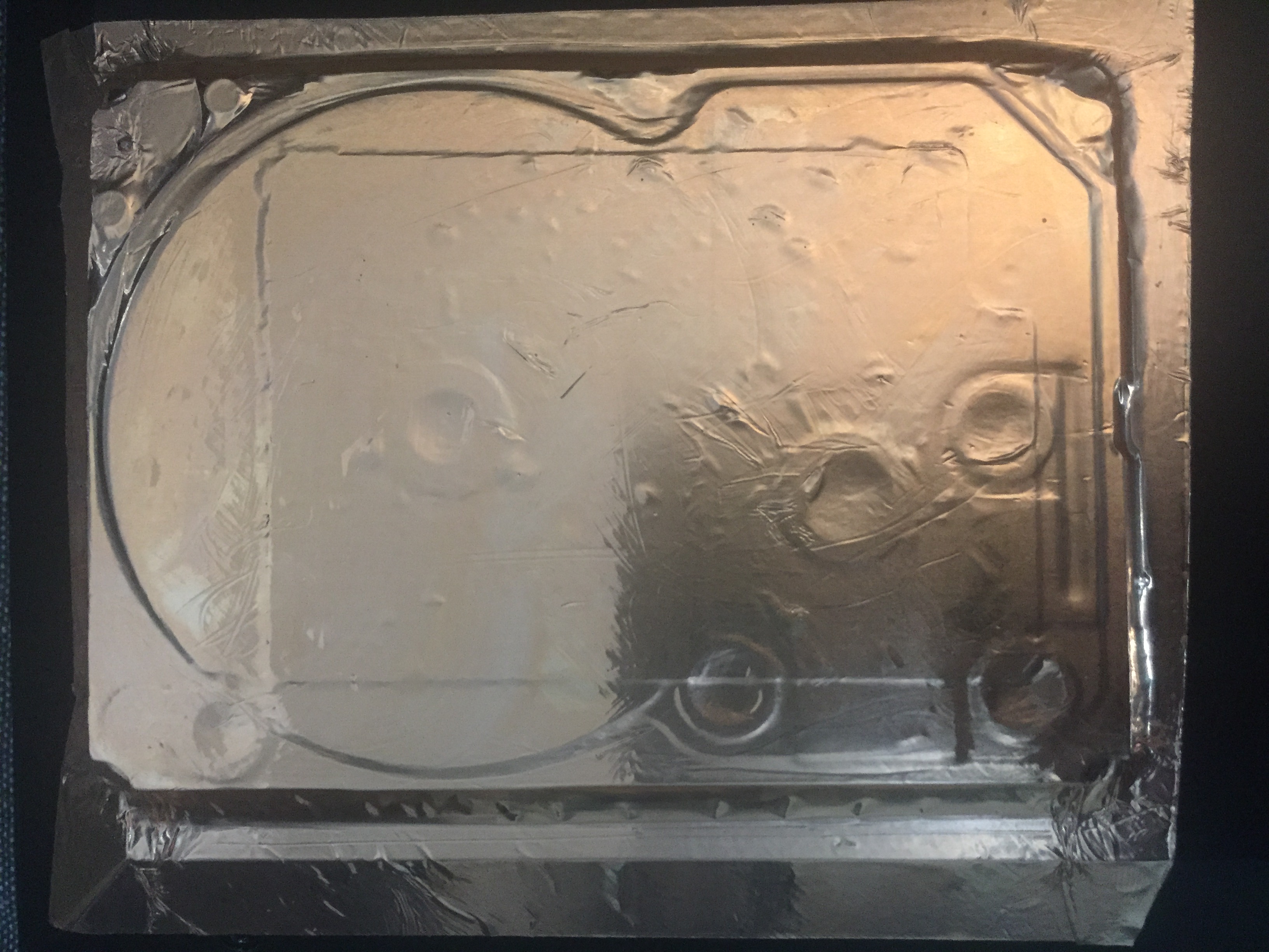 Laptop as viewed from the bottom