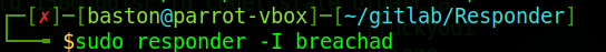 The responder command I used