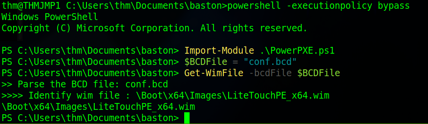 Collecting the location from the BCD file.