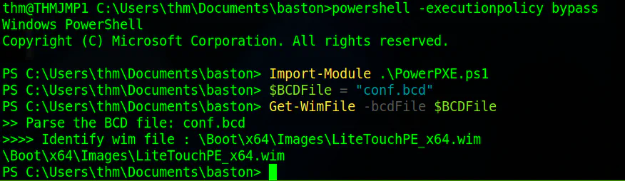 Collecting the location from the BCD file.