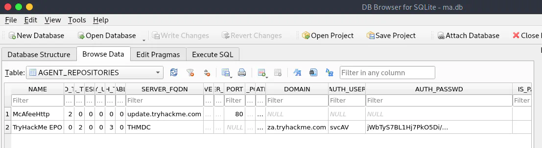 Database file opened