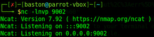Set up netcat listener