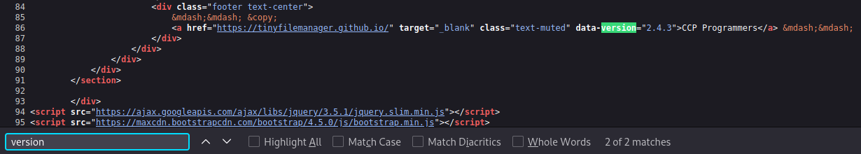 Tiny website source code