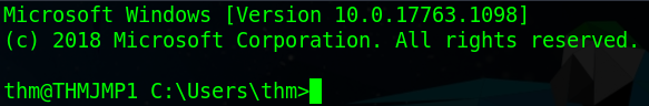 SSH login to THMJMP1