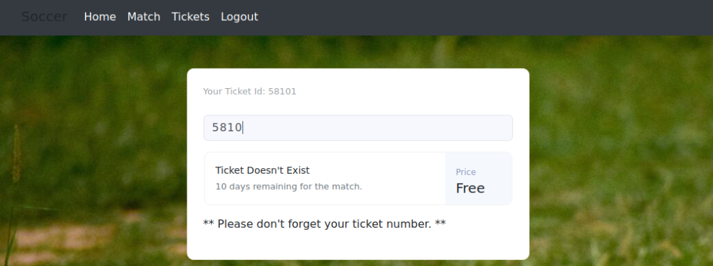 Subdomain website, incorrect ticket ID